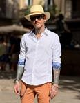 Camisa Cerchio azul | Aragaza - Your shirt made in Barcelona - Quality shirts