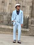 Pantalón Pitt Azul  | Aragaza - Tu estilo hecho en Barcelona - Barcelona Fashion - Camisas de Calidad