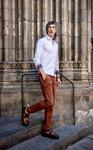 Camisa Blanca Roveto Puño Rojo | Aragaza - Tu estilo hecho en Barcelona - Barcelona Fashion - Camisas de Calidad