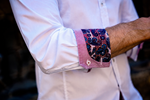 Camisa Blanca Roveto Puño Rojo | Aragaza - Tu estilo hecho en Barcelona - Barcelona Fashion - Camisas de Calidad