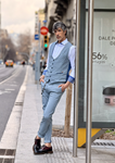 Chaleco Bcn Alt Ice Blue  | Aragaza - Your shirt made in Barcelona - Quality shirts