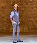 Chaleco cruzado Ramio Gris | Aragaza - Tu estilo hecho en Barcelona - Barcelona Fashion - Camisas de Calidad