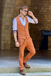 Chaleco Bcn Af Naranja Quemado | Aragaza - Tu estilo hecho en Barcelona - Barcelona Fashion - Camisas de Calidad