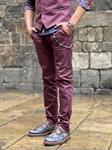 Pantalón Corse Bordeos | Aragaza - Tu estilo hecho en Barcelona - Barcelona Fashion - Camisas de Calidad