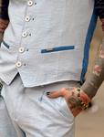 Chaleco Pitt Azul  | Aragaza - Tu estilo hecho en Barcelona - Barcelona Fashion - Camisas de Calidad