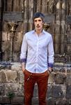 Camisa Blanca Roveto Puño Rojo | Aragaza - Tu estilo hecho en Barcelona - Barcelona Fashion - Camisas de Calidad