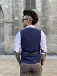 Chaleco Carraway Azul | Aragaza - Tu estilo hecho en Barcelona - Barcelona Fashion - Camisas de Calidad