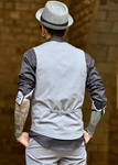 Chaleco Piero Tencel Acero  | Aragaza - Tu estilo hecho en Barcelona - Barcelona Fashion - Camisas de Calidad