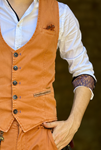 Chaleco Bcn Af Naranja Quemado | Aragaza - Tu estilo hecho en Barcelona - Barcelona Fashion - Camisas de Calidad