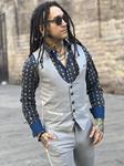 Chaleco Marcelo Altea Ice Blue  | Aragaza - Tu estilo hecho en Barcelona - Barcelona Fashion - Camisas de Calidad