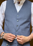 Chaleco Grosseto Azul  | Aragaza - Tu estilo hecho en Barcelona - Barcelona Fashion - Camisas de Calidad