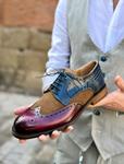 Zapatos 7949H2 Burdeos/Azul  | Aragaza - Els teus estils fets a Barcelona - Moda Barcelona - Samarretes de qualitat