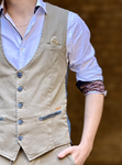 Chaleco Bcn Alt Tostado  | Aragaza - Votre chemise faite à Barcelone - Mode de Barcelone - Chemises de qualité