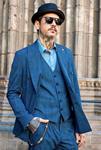 Americana Rob Azul  | Aragaza - Tu estilo hecho en Barcelona - Barcelona Fashion - Camisas de Calidad
