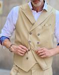 Chaleco Viktor Camel  | Aragaza - Tu estilo hecho en Barcelona - Barcelona Fashion - Camisas de Calidad
