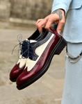Zapatos 8005 H2 Burdeos/Blanco  | Aragaza - Els teus estils fets a Barcelona - Moda Barcelona - Samarretes de qualitat