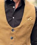 Chaleco Piero Tencel Mostaza | Aragaza - Tu estilo hecho en Barcelona - Barcelona Fashion - Camisas de Calidad