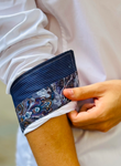 White Marsicana shirt with blue cuff details | Aragaza - Your shirt made in Barcelona - Quality shirts