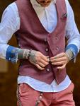 Chaleco cruzado Ether Rojo | Aragaza - Tu estilo hecho en Barcelona - Barcelona Fashion - Camisas de Calidad