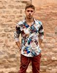 Camisa Goldfish puño blanco  | Aragaza - Tu estilo hecho en Barcelona - Barcelona Fashion - Camisas de Calidad