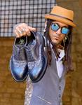 Zapatos 7437H Llamal Azul  | Aragaza - Tu estilo hecho en Barcelona - Barcelona Fashion - Camisas de Calidad
