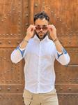 Camisa Calas Blanca | Aragaza - Els teus estils fets a Barcelona - Moda Barcelona - Samarretes de qualitat