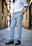 Pantalón Maximo Flamengo denim | Aragaza - Your shirt made in Barcelona - Quality shirts