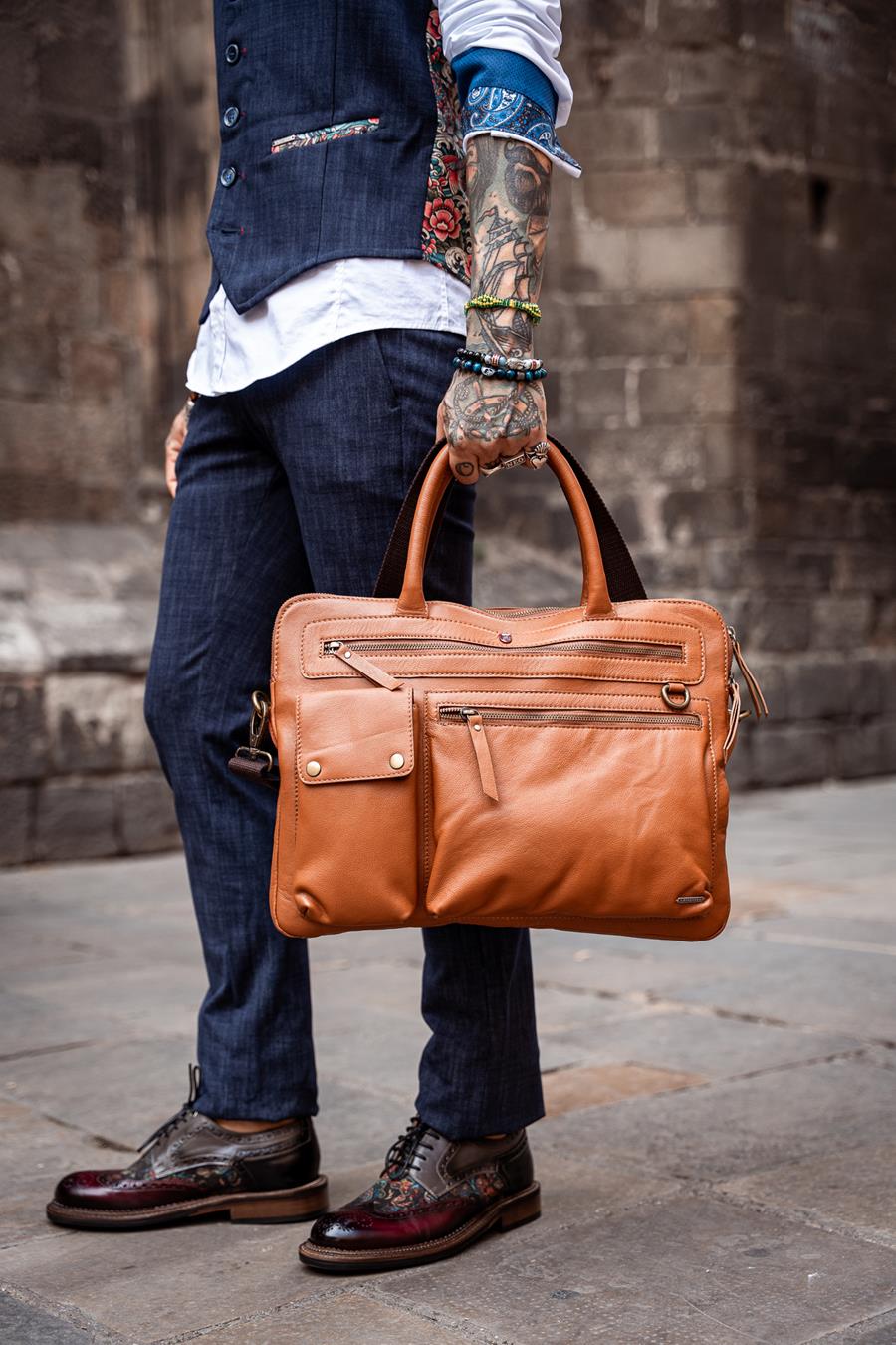 Bolso Aragaza 360 Taupe | Aragaza - Tu estilo hecho en Barcelona - Barcelona Fashion - Camisas de Calidad