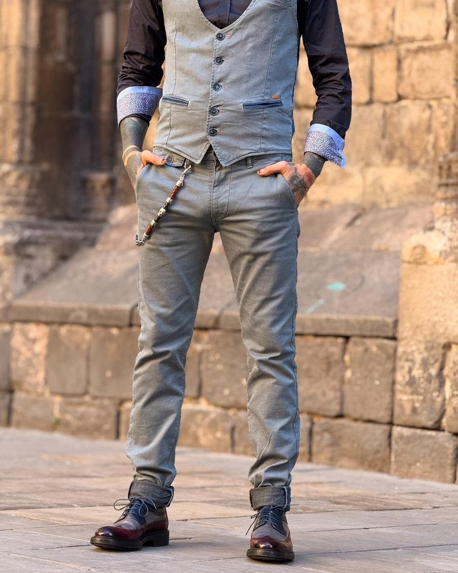 Pantalón Bcn TH Acero | Aragaza - Els teus estils fets a Barcelona - Moda Barcelona - Samarretes de qualitat