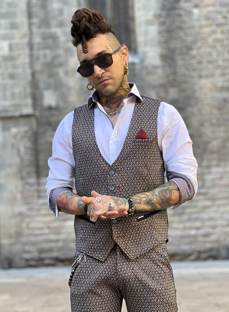 Chaleco Carraway Azul | Aragaza - Tu estilo hecho en Barcelona - Barcelona Fashion - Camisas de Calidad