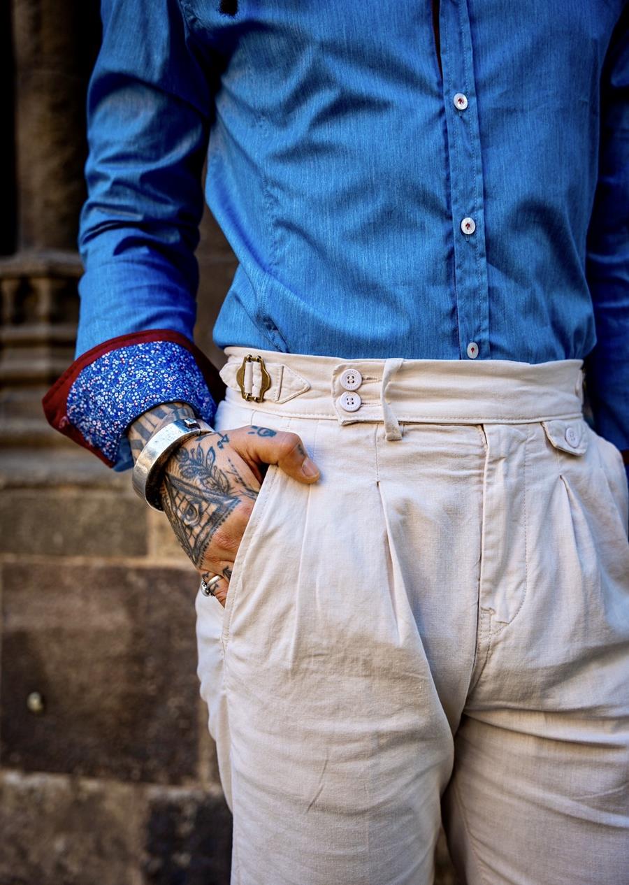 Pantalón LLopart Crudo | Aragaza - Els teus estils fets a Barcelona - Moda Barcelona - Samarretes de qualitat