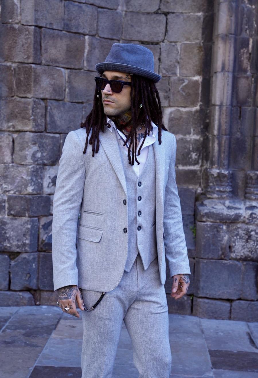Americana Audo gris  | Aragaza - Els teus estils fets a Barcelona - Moda Barcelona - Samarretes de qualitat