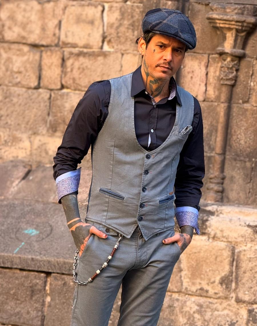 Chaleco Bcn TH Acero  | Aragaza - Els teus estils fets a Barcelona - Moda Barcelona - Samarretes de qualitat