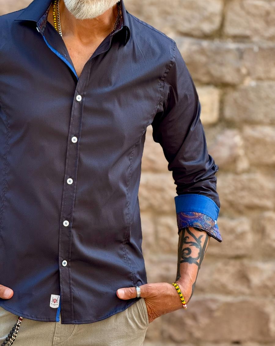 Camisa Antino Azul  | Aragaza - Tu estilo hecho en Barcelona - Barcelona Fashion - Camisas de Calidad