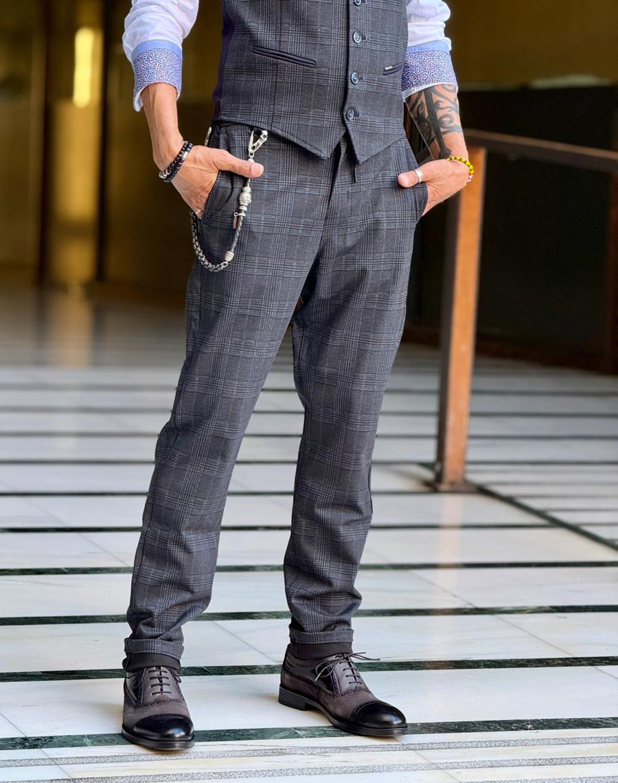 Pantalón Arami Azul | Aragaza - Tu estilo hecho en Barcelona - Barcelona Fashion - Camisas de Calidad
