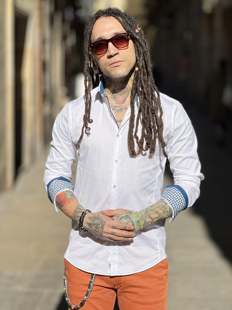 Camisa Pratola Azul | Aragaza - Tu estilo hecho en Barcelona - Barcelona Fashion - Camisas de Calidad