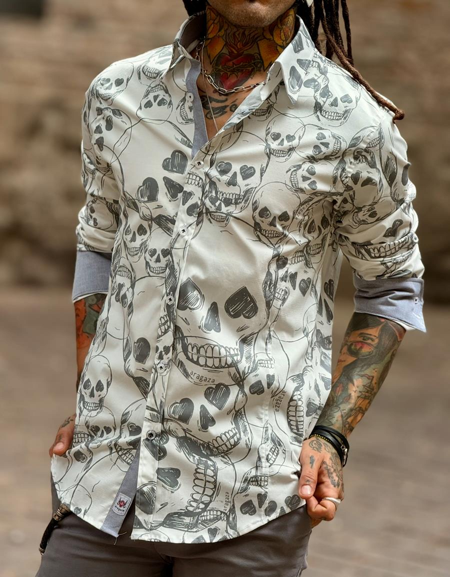 Camisa Skuller | Aragaza - Els teus estils fets a Barcelona - Moda Barcelona - Samarretes de qualitat