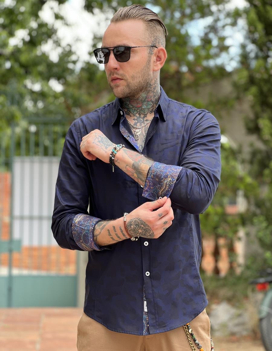 Camisa Angelo Azul | Aragaza - Tu estilo hecho en Barcelona - Barcelona Fashion - Camisas de Calidad