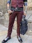 Pantalón Maximo Ima Granate | Aragaza - Tu estilo hecho en Barcelona - Barcelona Fashion - Camisas de Calidad