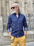 Camisa Subequo Azul | Aragaza - Els teus estils fets a Barcelona - Moda Barcelona - Samarretes de qualitat
