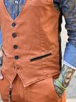 Chaleco Bcn Carbon Naranja | Aragaza - Tu estilo hecho en Barcelona - Barcelona Fashion - Camisas de Calidad