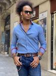 Camisa Raffadali Azul | Aragaza - Tu estilo hecho en Barcelona - Barcelona Fashion - Camisas de Calidad