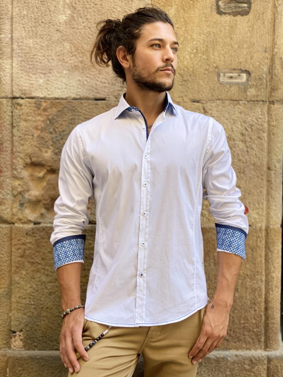 Camisa Roveto Blanca | Aragaza - Tu estilo hecho en Barcelona - Barcelona Fashion - Camisas de Calidad