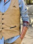 Chaleco Bcn Used Camel | Aragaza - Votre chemise faite à Barcelone - Mode de Barcelone - Chemises de qualité