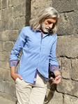 Camisa Caravaggio Azul | Aragaza - Tu estilo hecho en Barcelona - Barcelona Fashion - Camisas de Calidad