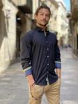 Camisa Saten Negro | Aragaza - Tu estilo hecho en Barcelona - Barcelona Fashion - Camisas de Calidad