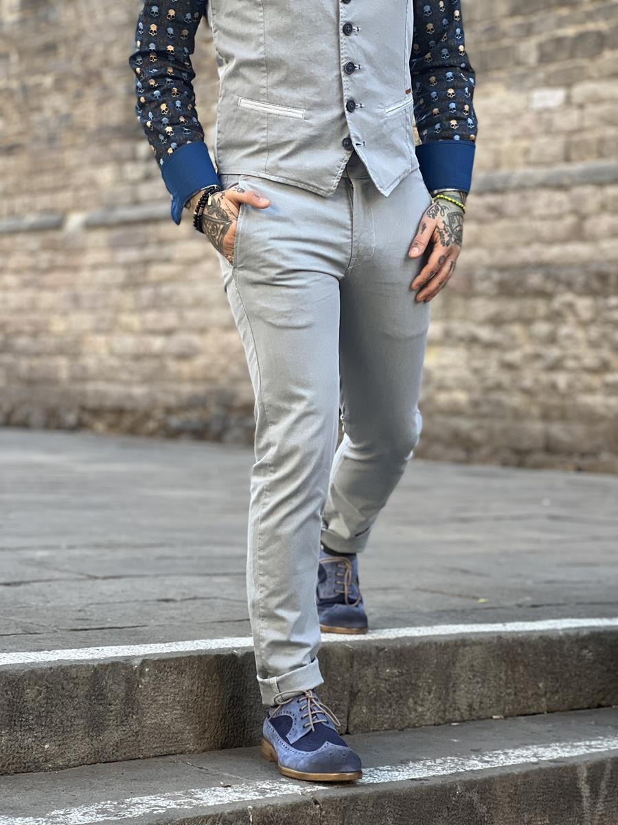 Pantalón Marcelo Altea Ice Blue  | Aragaza - Tu estilo hecho en Barcelona - Barcelona Fashion - Camisas de Calidad