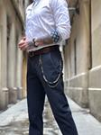 Pantalón New Brand Horsein Marino | Aragaza - Tu estilo hecho en Barcelona - Barcelona Fashion - Camisas de Calidad
