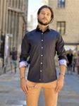 Camisa Villa Negro | Aragaza - Tu estilo hecho en Barcelona - Barcelona Fashion - Camisas de Calidad