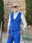 Chaleco Gaga Azul | Aragaza - Tu estilo hecho en Barcelona - Barcelona Fashion - Camisas de Calidad